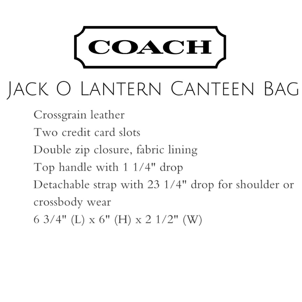 Coach Halloween Jack O Lantern Canteen Bag - Picture 8 of 12